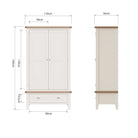 Cotswold 2 Door Wardrobe - White - BedHut