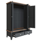 Cotswold 3 Door Wardrobe - Charcoal - BedHut