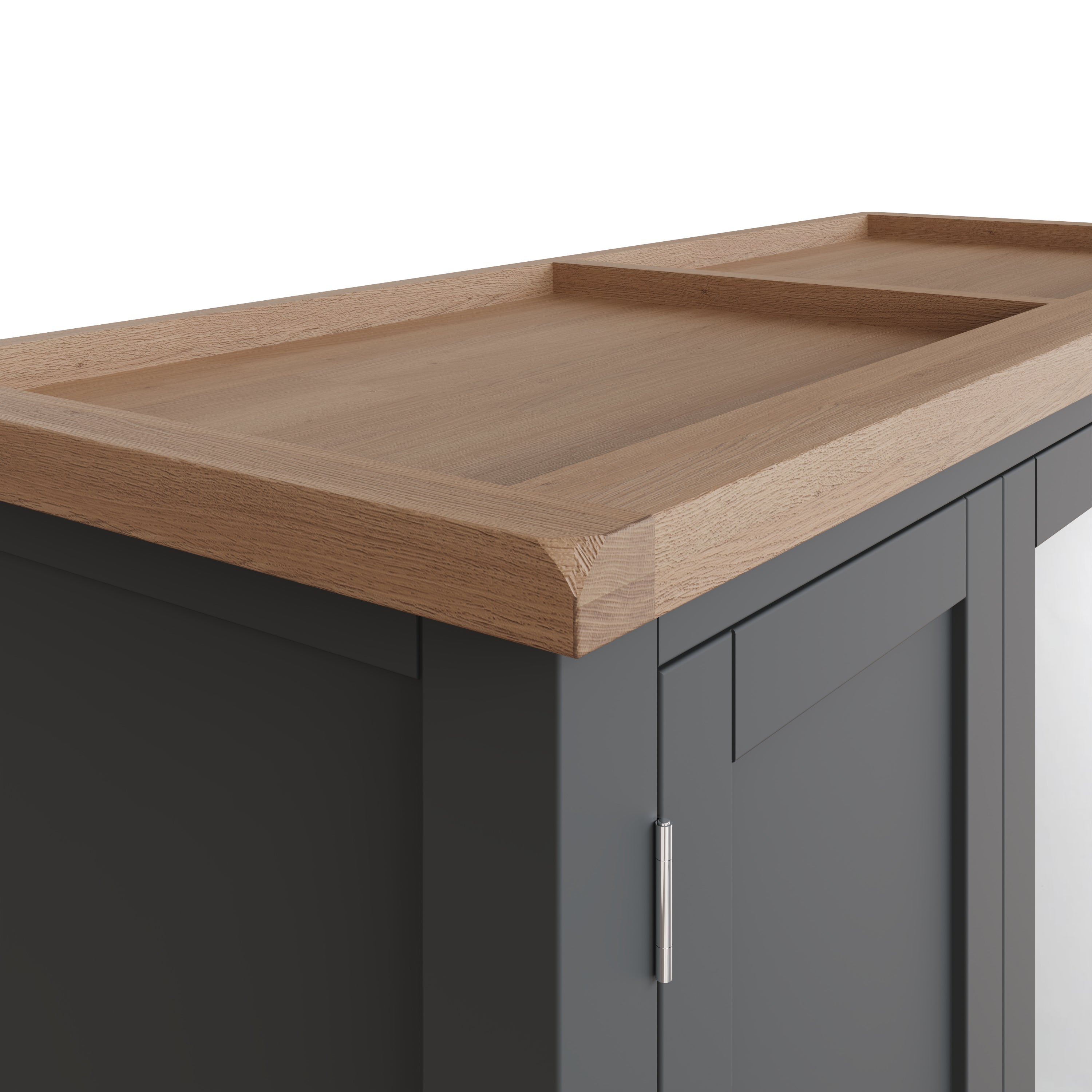 Cotswold 3 Door Wardrobe - Charcoal - BedHut