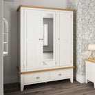 Cotswold 3 Door Wardrobe - White - BedHut