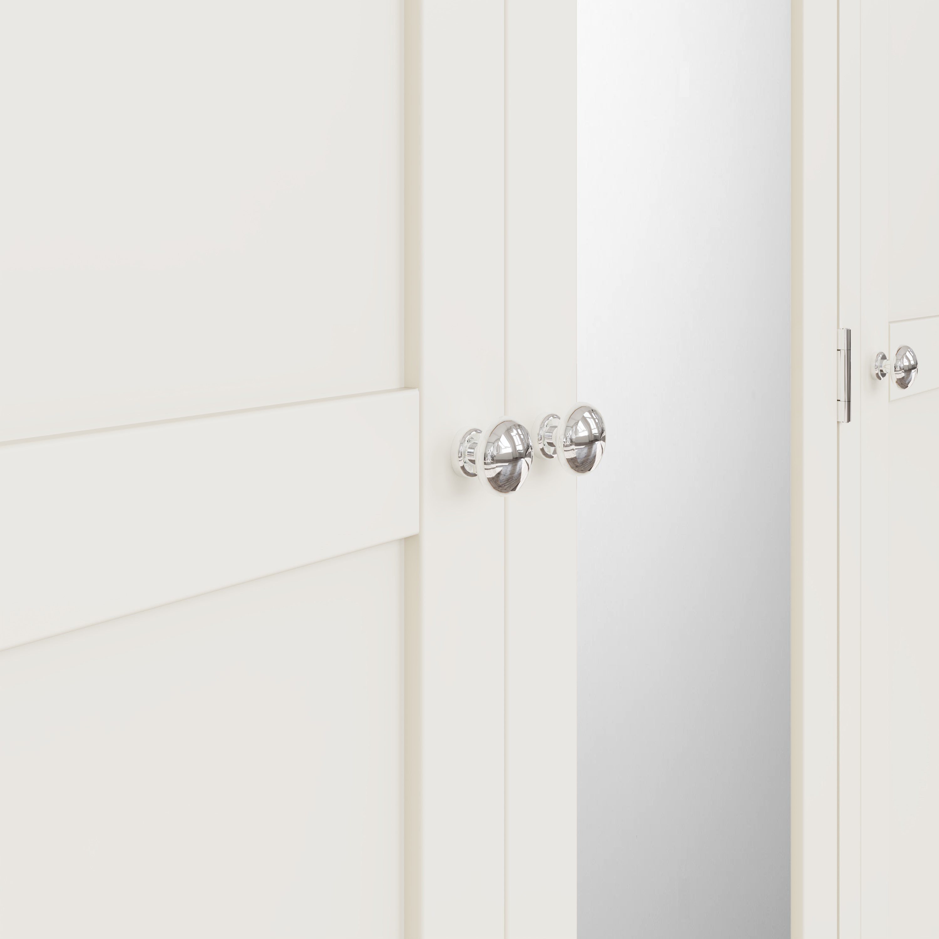 Cotswold 3 Door Wardrobe - White - BedHut