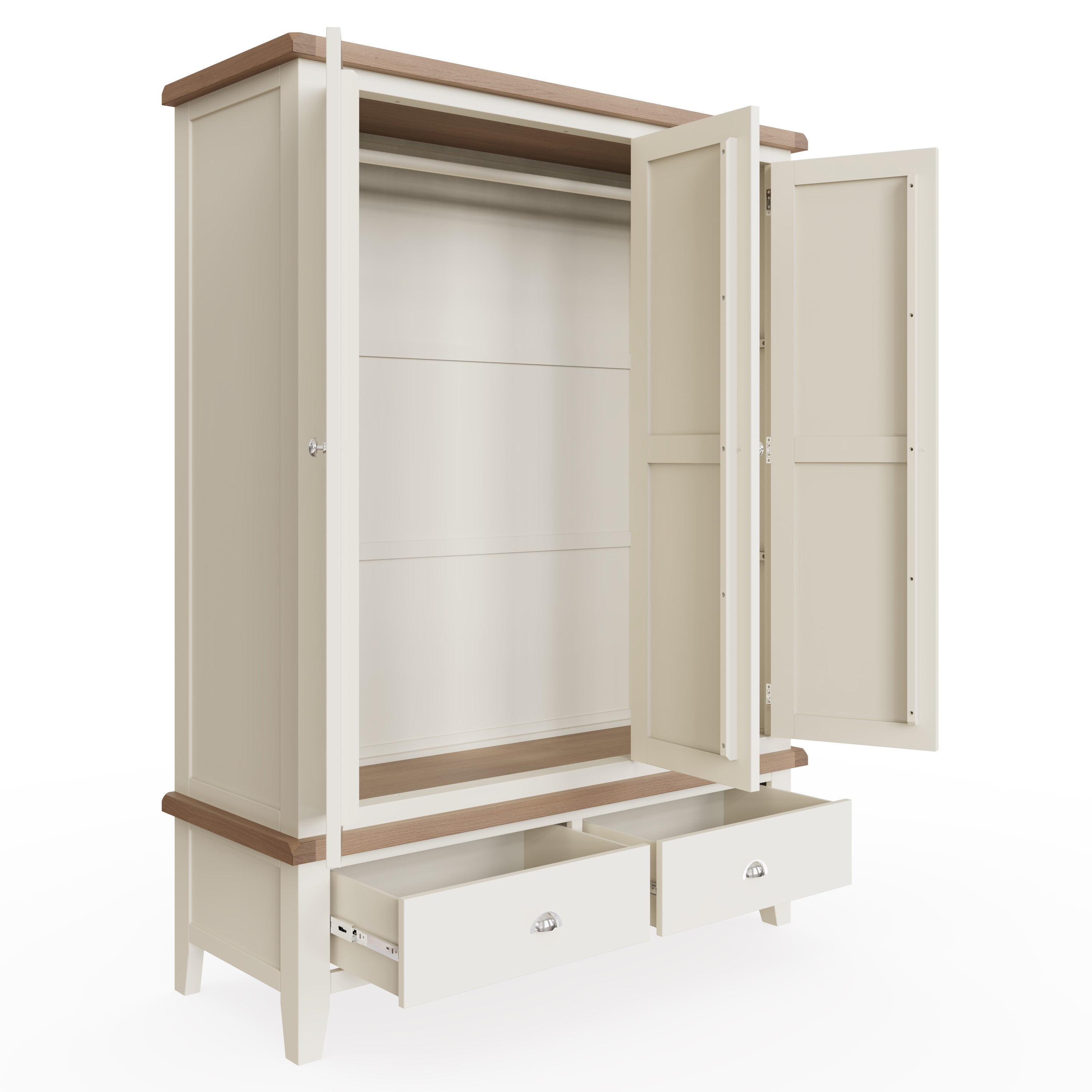 Cotswold 3 Door Wardrobe - White - BedHut