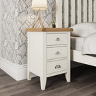 Cotswold 3 Drawer Bedside - White - BedHut