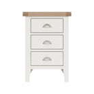 Cotswold 3 Drawer Bedside - White - BedHut