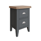 Cotswold 2 Drawer Bedside - Charcoal - BedHut
