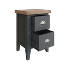 Cotswold 2 Drawer Bedside - Charcoal - BedHut