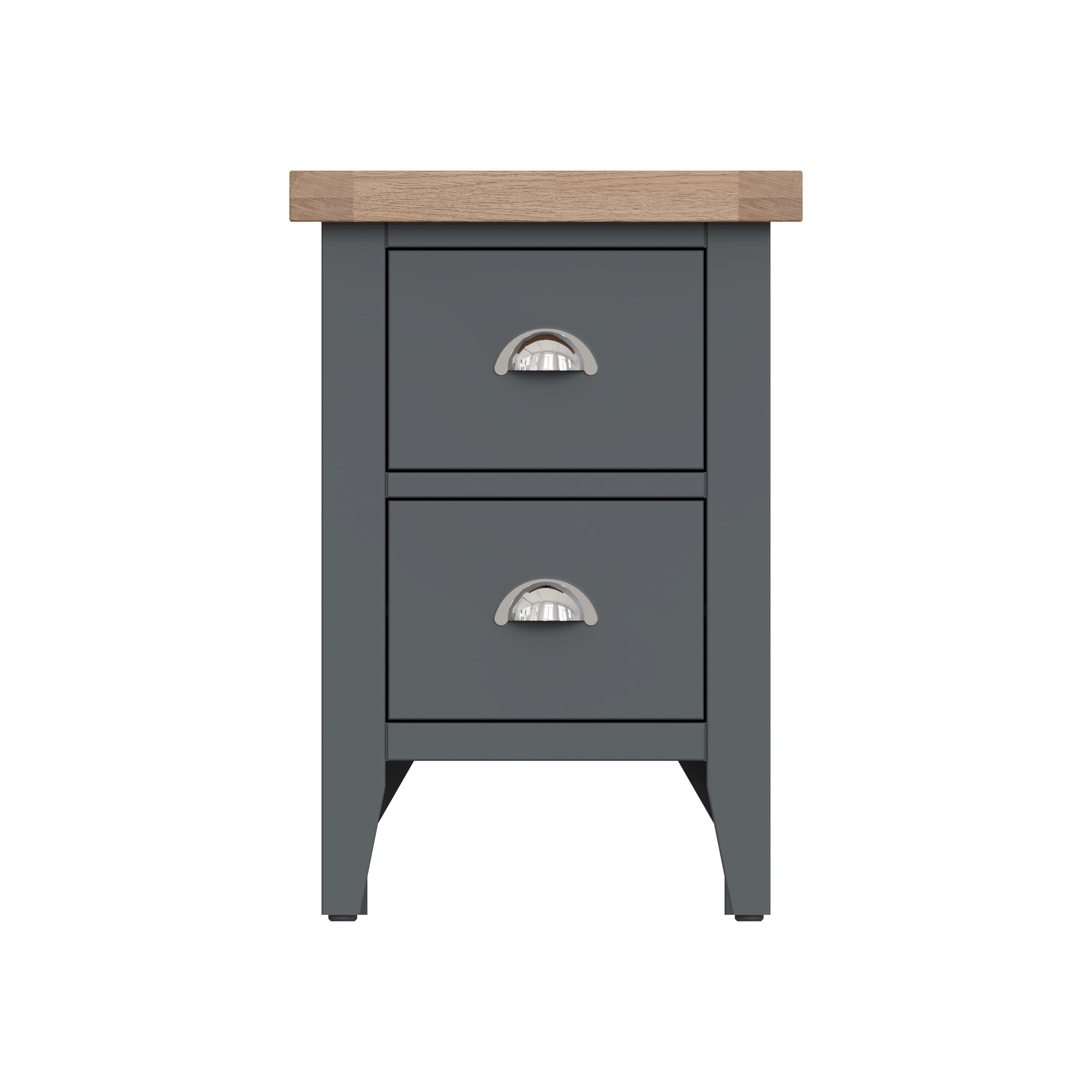 Cotswold 2 Drawer Bedside - Charcoal - BedHut