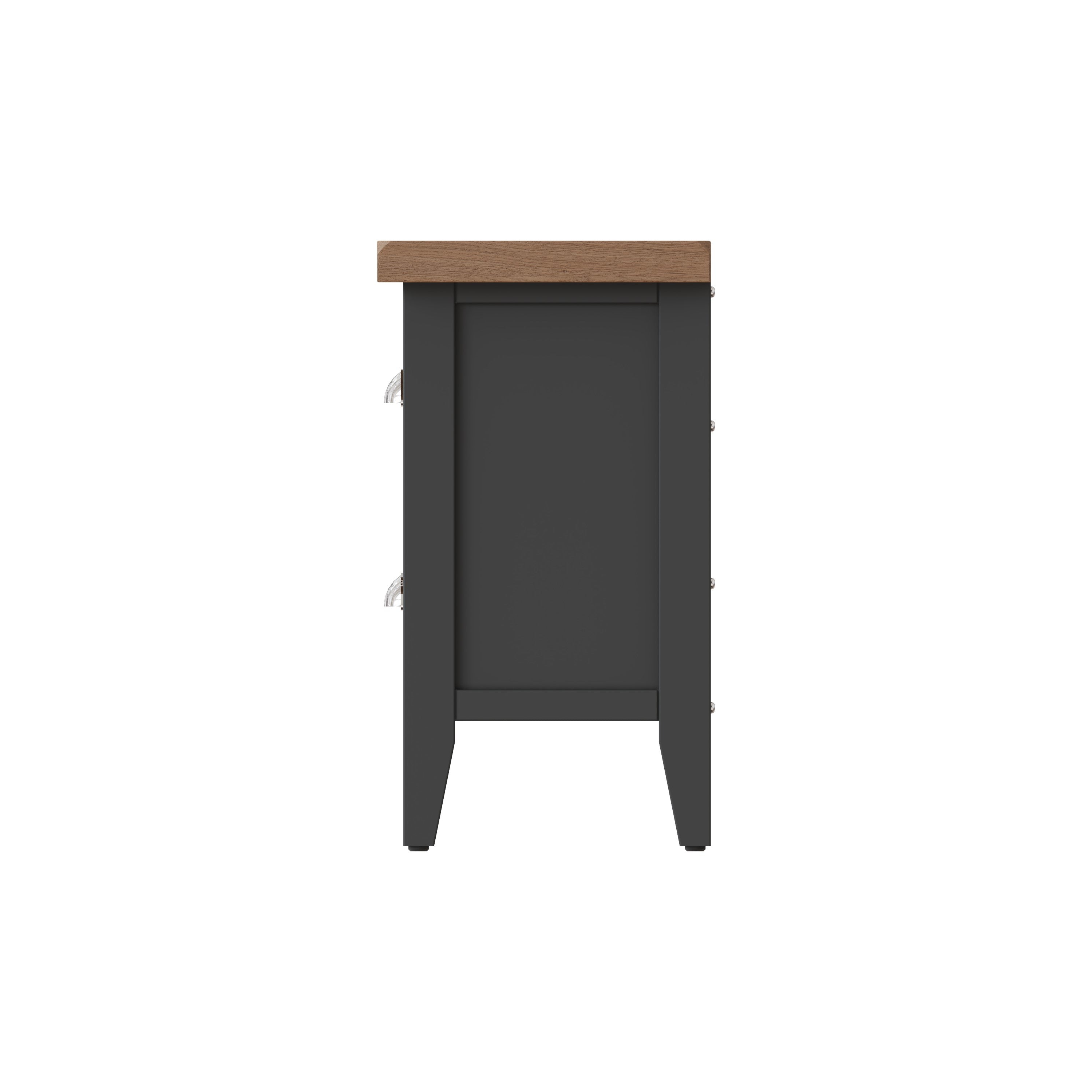 Cotswold 2 Drawer Bedside - Charcoal - BedHut