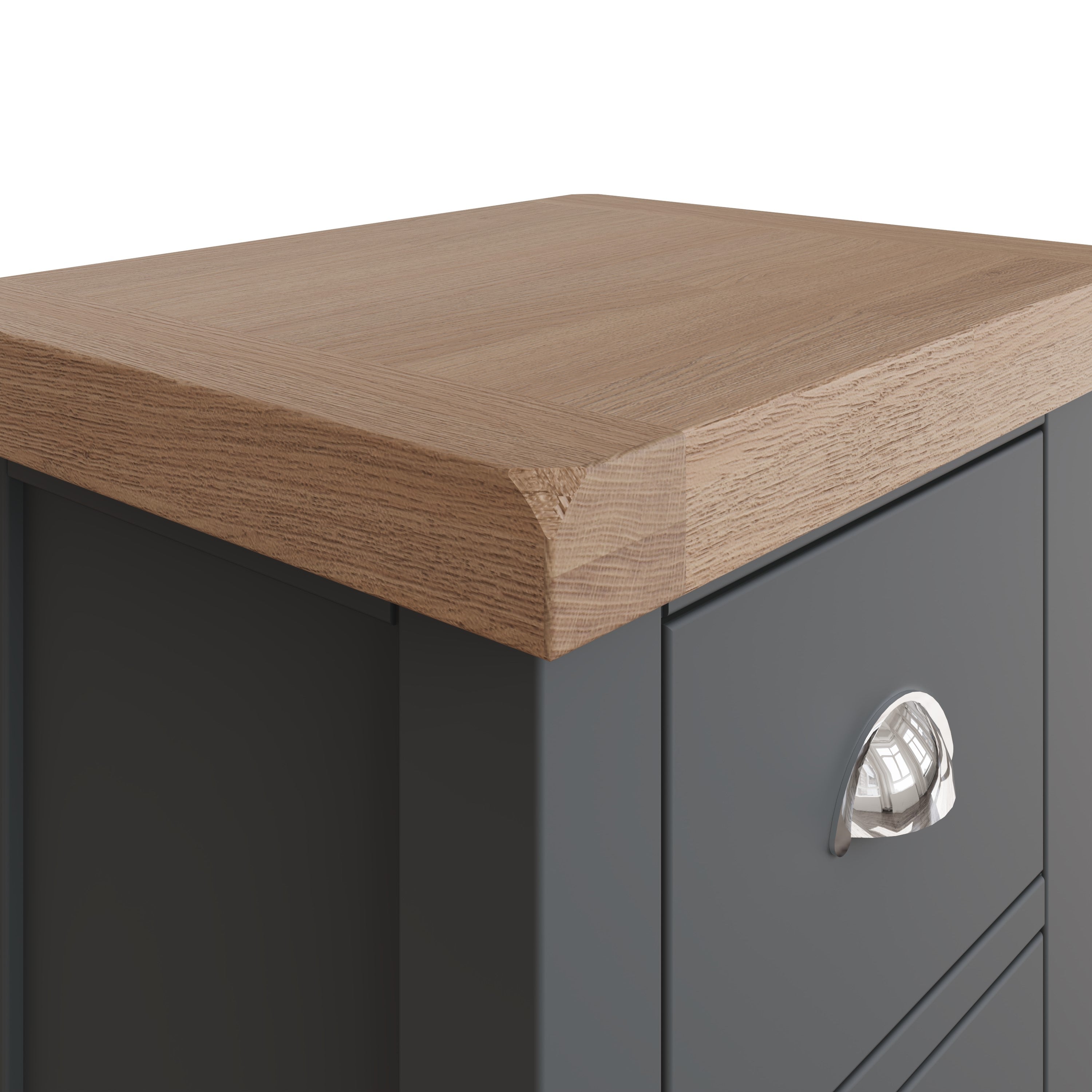 Cotswold 2 Drawer Bedside - Charcoal - BedHut