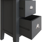 Cotswold 2 Drawer Bedside - Charcoal - BedHut