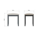 Cotswold Dressing Stool - Charcoal - BedHut