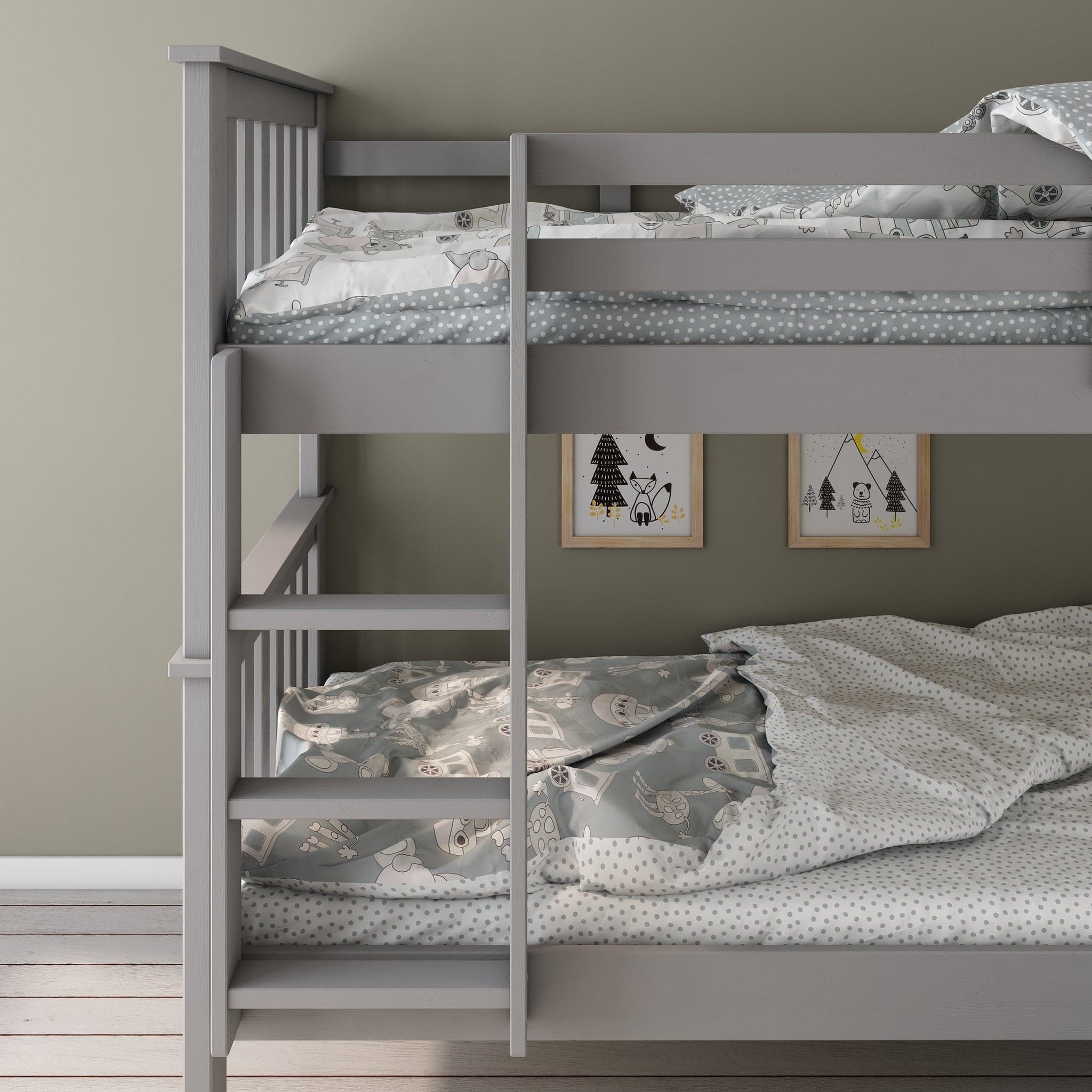 Grey bunk shops bed