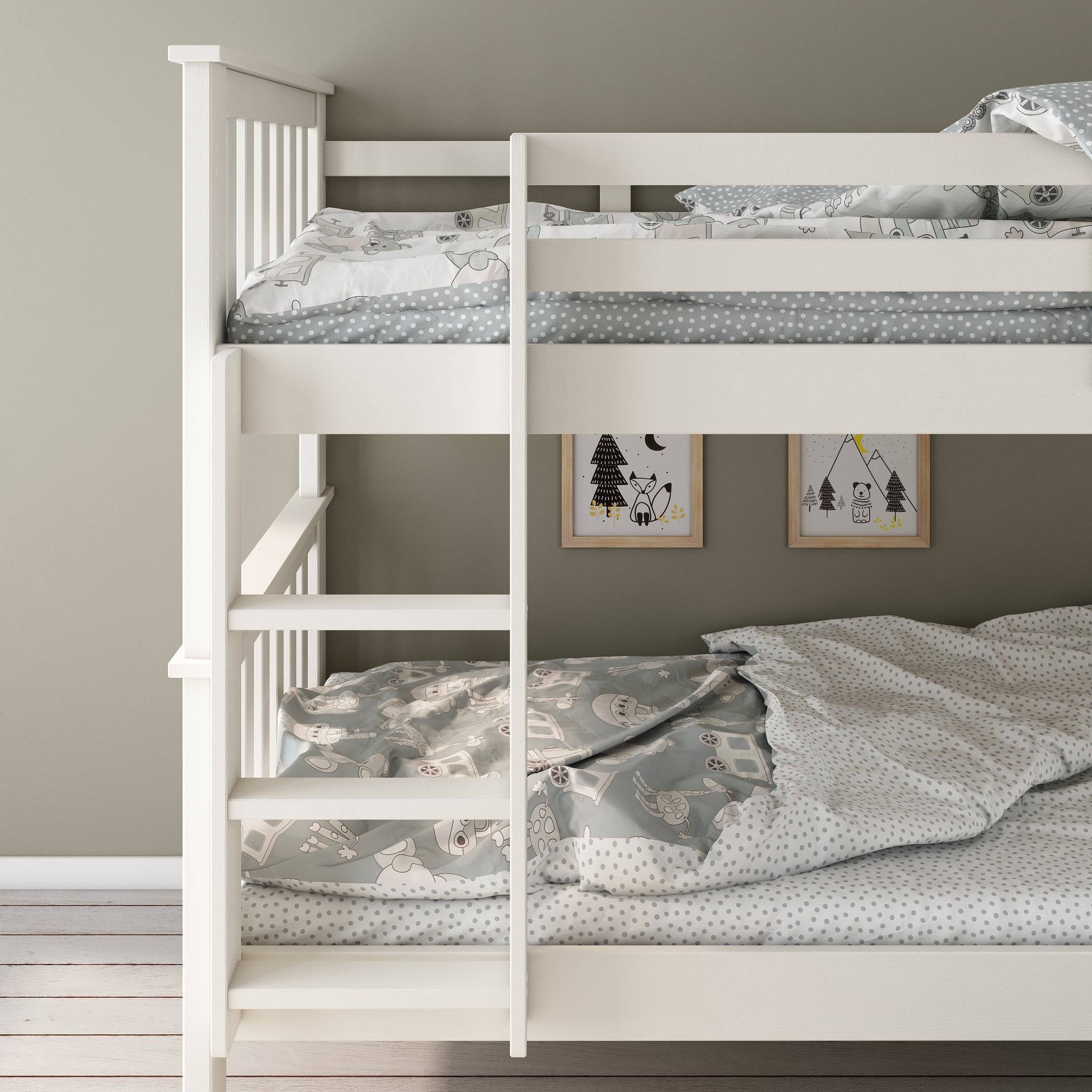 Carra Bunk Bed - White - BedHut