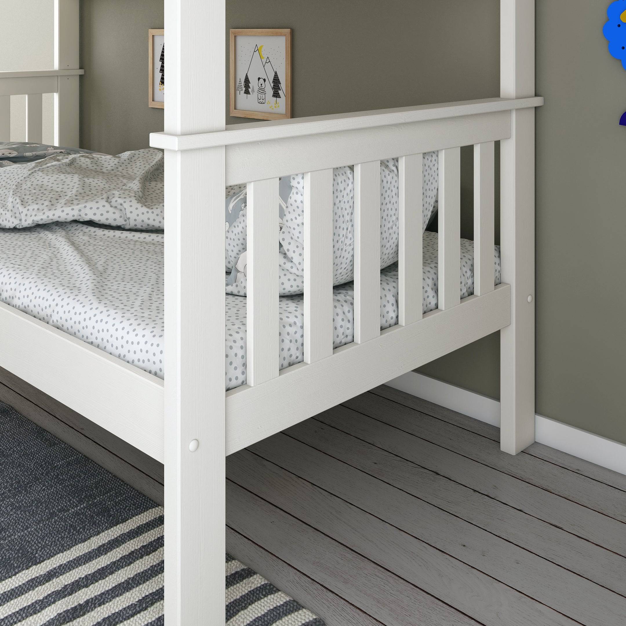 Carra Bunk Bed - White - BedHut