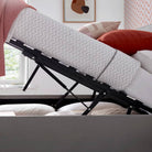 Kingham Ottoman Storage Bed - Grey Velvet - BedHut