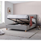 Kingham Ottoman Storage Bed - Grey Velvet - BedHut