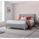 Kingham Ottoman Storage Bed - Grey Velvet - BedHut