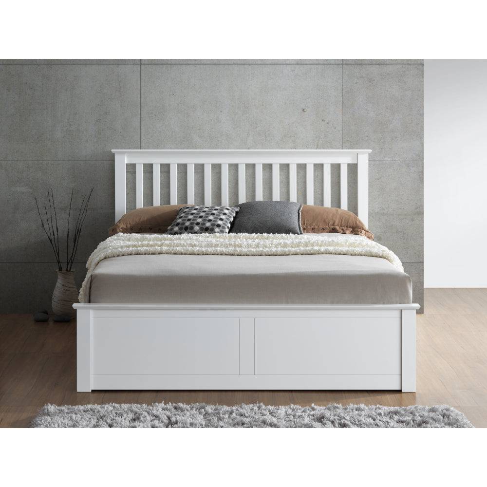 Malmo Ottoman Bed - White - BedHut