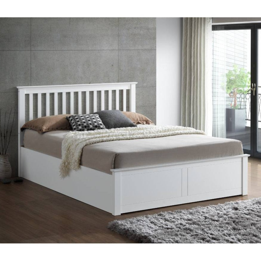 Malmo Ottoman Bed - White - BedHut