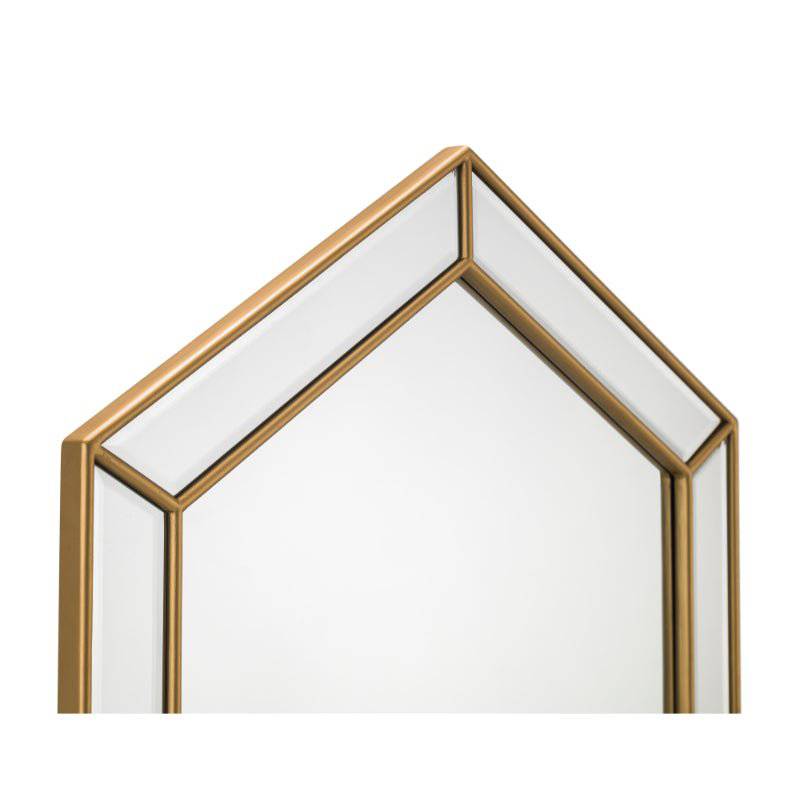 Melody Hexagonal Gold Wall Mirror - BedHut
