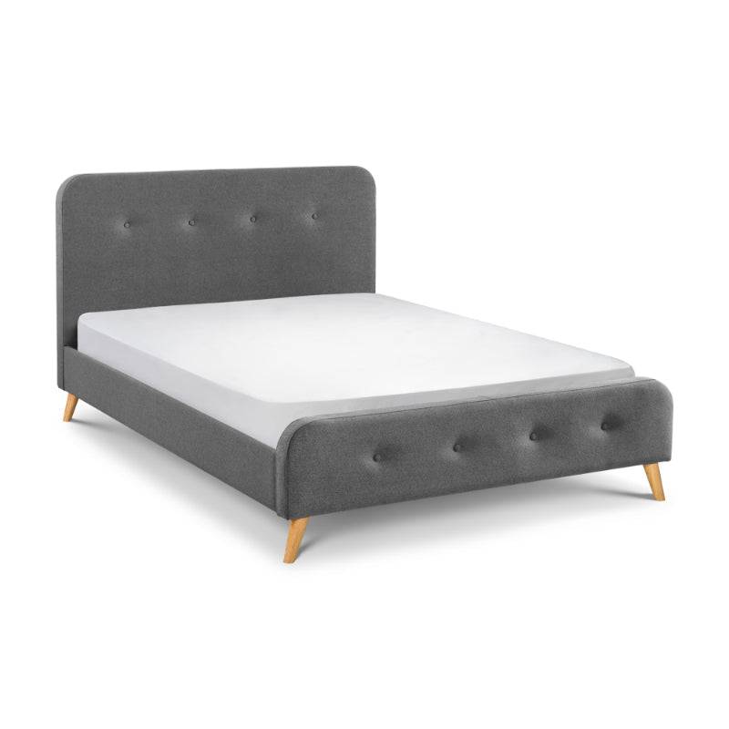 Astrid Curved Retro Buttoned Bed - BedHut
