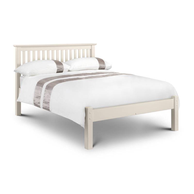 Barcelona Bed - Low Foot End Stone White - BedHut
