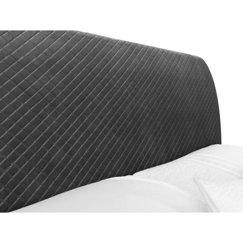 Sanderson Diamond Quilted Velvet Bed - BedHut