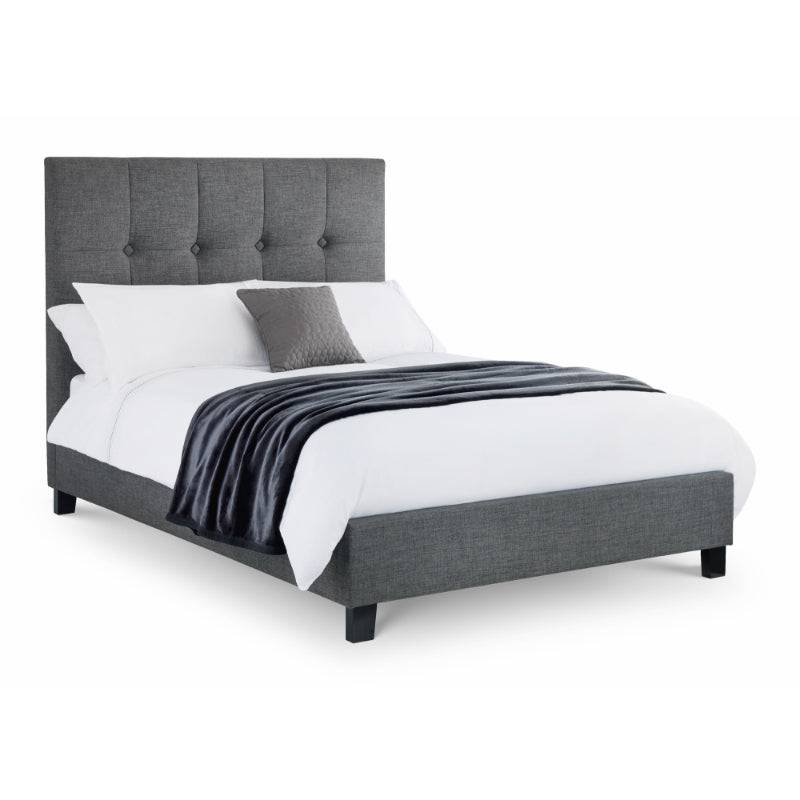 Sorrento High Headboard Bed - Slate Grey - BedHut