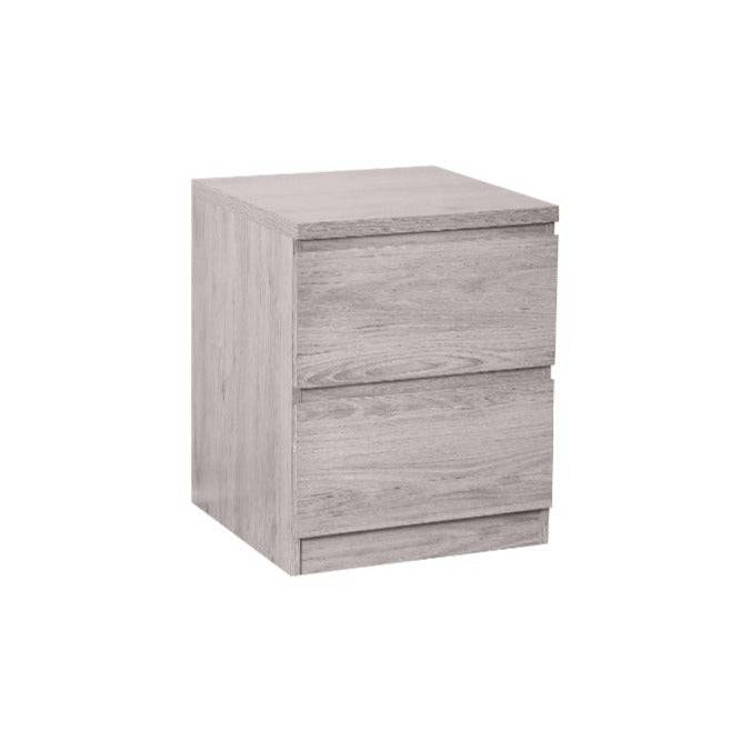 Jupiter 2 Drawer Bedside Grey Oak - BedHut