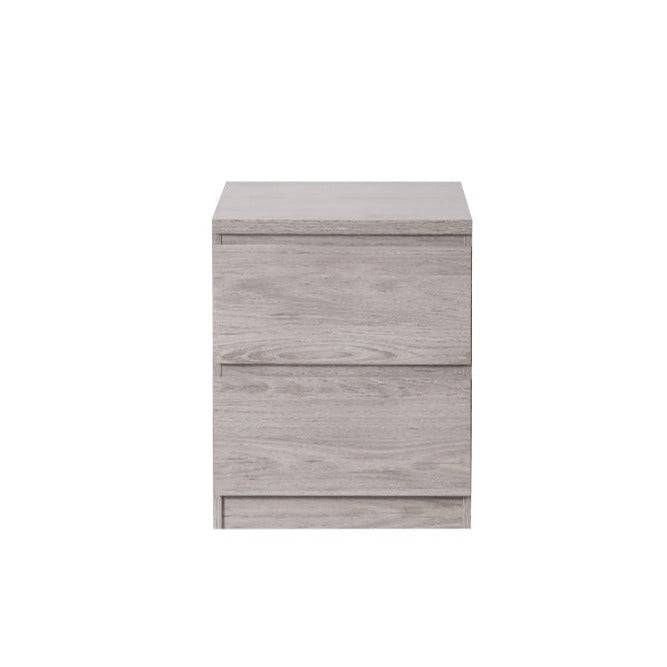 Jupiter 2 Drawer Bedside Grey Oak - BedHut