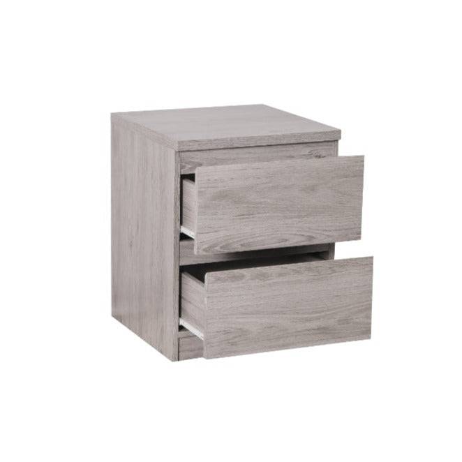 Jupiter 2 Drawer Bedside Grey Oak - BedHut