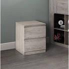 Jupiter 2 Drawer Bedside Grey Oak - BedHut