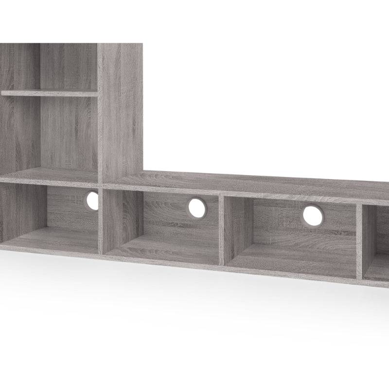 Nebula Gaming Bed with Desk - Grey Oak - BedHut
