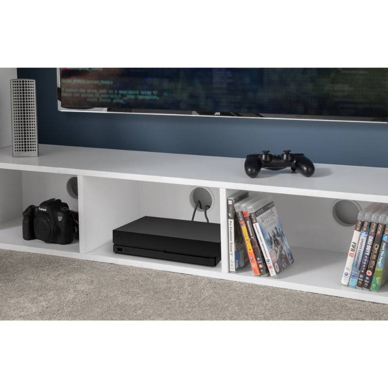 Nebula Gaming Bed with Desk - White - BedHut