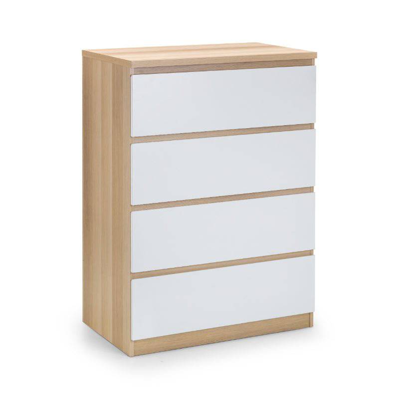 Jupiter 4 Drawer Chest - White Oak - BedHut