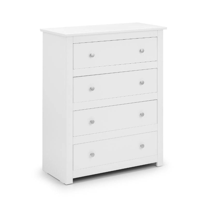Radley 4 Drawer Chest - White - BedHut