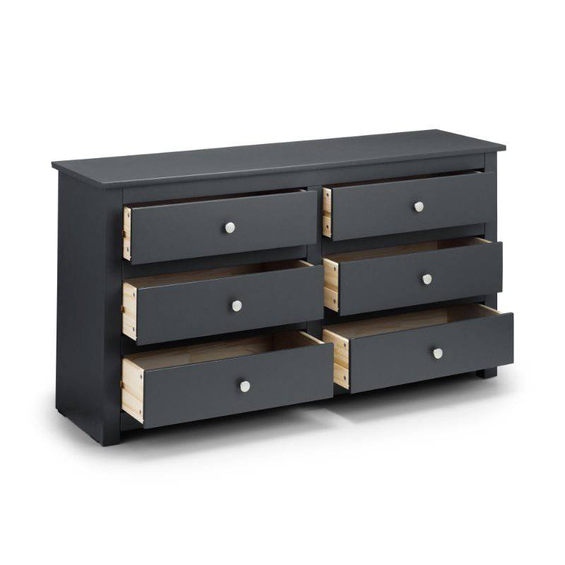 Radley 6 Drawer Chest - Anthracite - BedHut