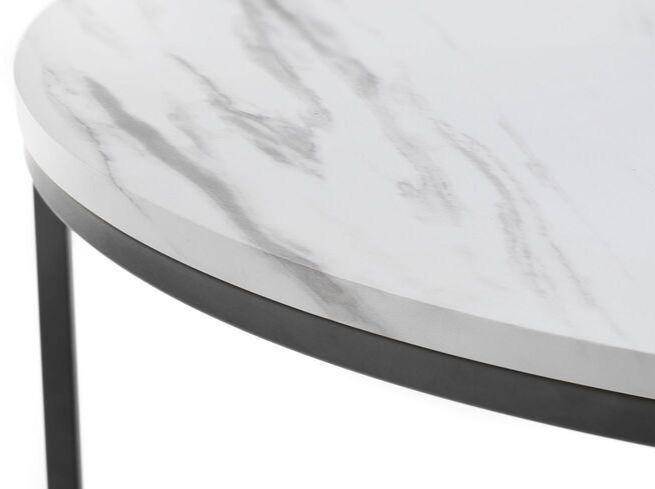 Bellini White Marble Round Nesting Coffee Table - BedHut