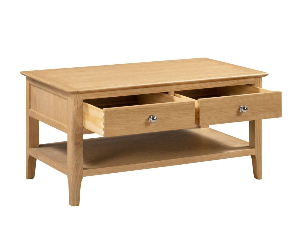 Cotswold Coffee Table with 2 Drawers - BedHut