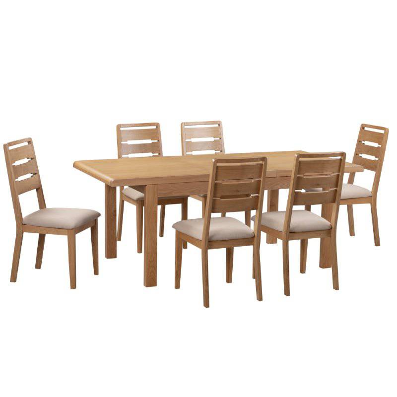 Curve Extending Dining Table with Chairs - BedHut