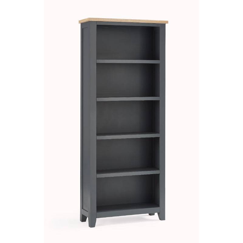 Bordeaux Tall Bookcase - Dark Grey - BedHut