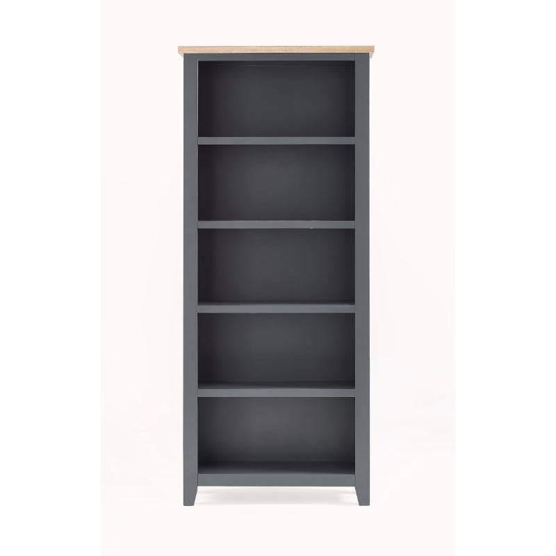 Bordeaux Tall Bookcase - Dark Grey - BedHut