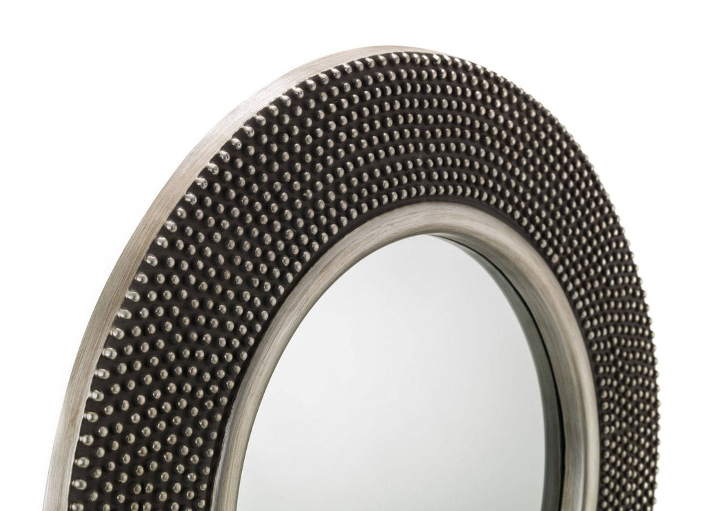 Adagio Round Studded Wall Mirror - BedHut