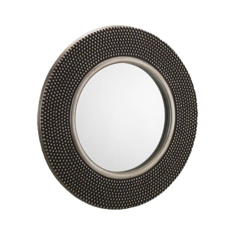 Adagio Round Studded Wall Mirror - BedHut
