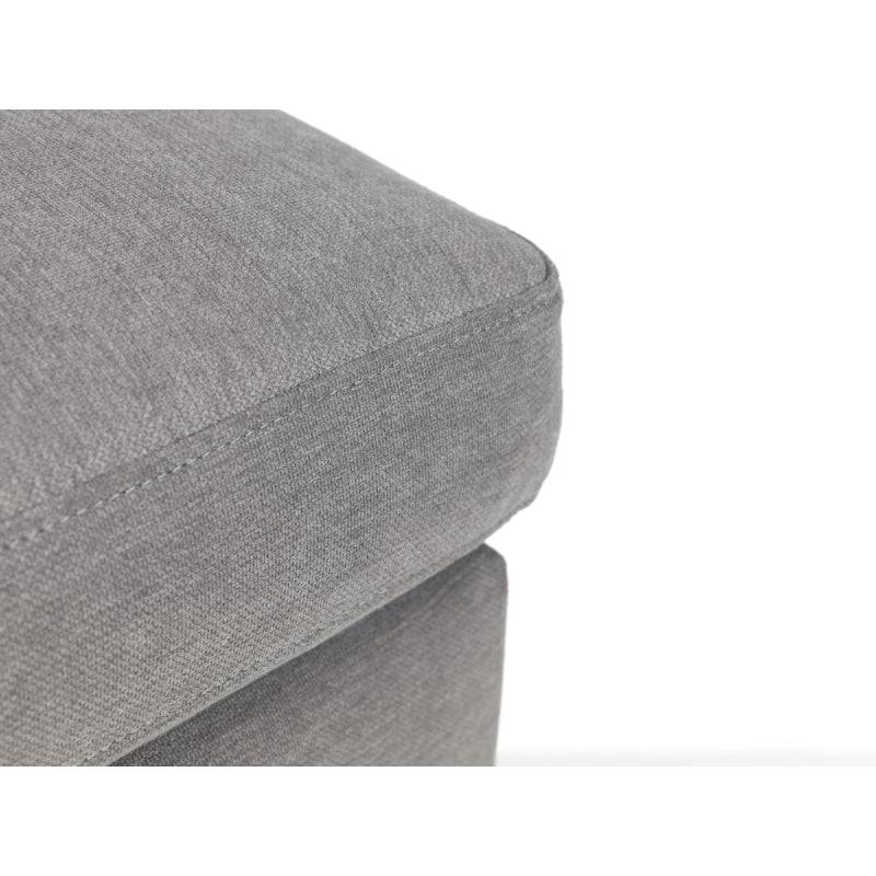 Monza Ottoman - Grey Velvet - BedHut