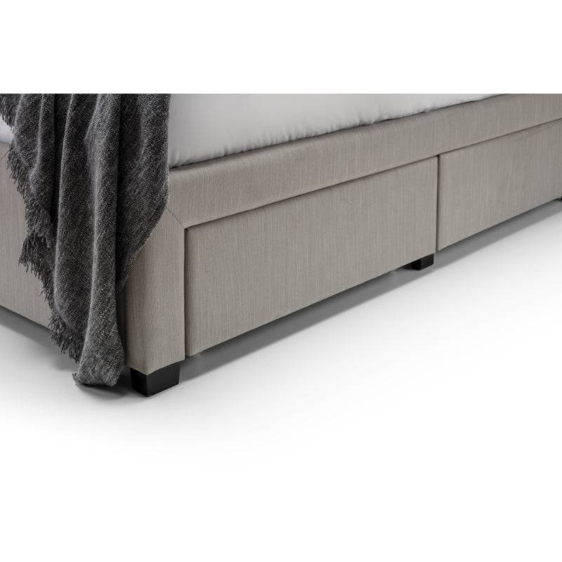 Wilton Deep Buttoned 4 Drawer Bed - Grey - BedHut