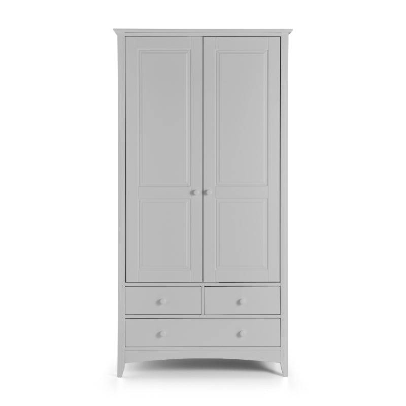 Cameo 2 Door Combination Wardrobe - Dove Grey - BedHut