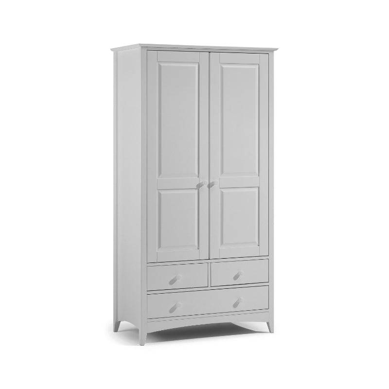 Cameo 2 Door Combination Wardrobe - Dove Grey - BedHut