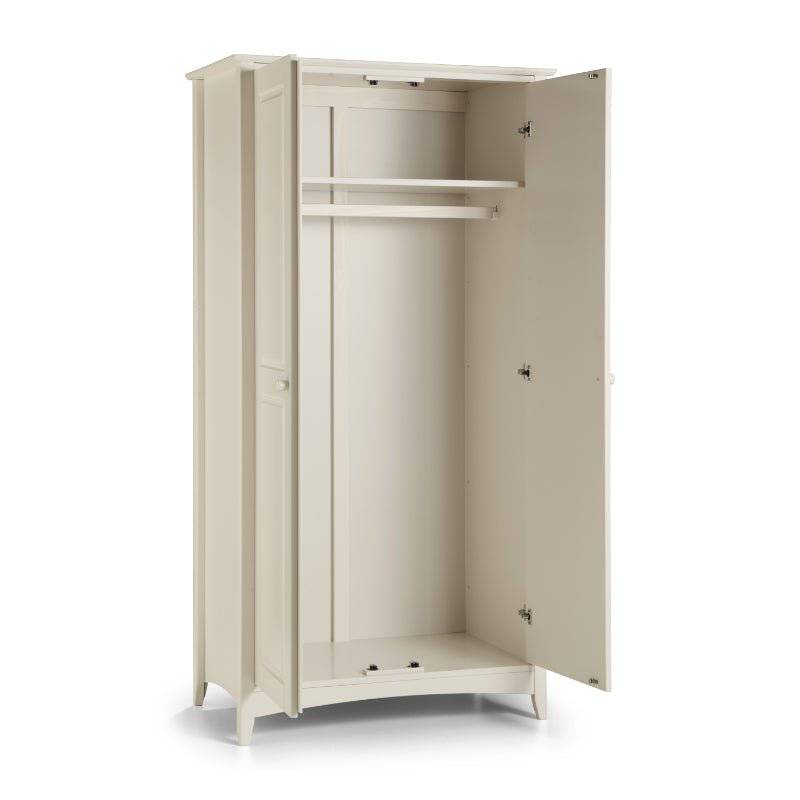 Cameo 2 Door Wardrobe - Stone White - BedHut