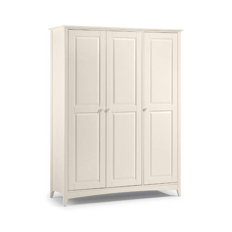 Cameo 3 Door Wardrobe - Stone White - BedHut